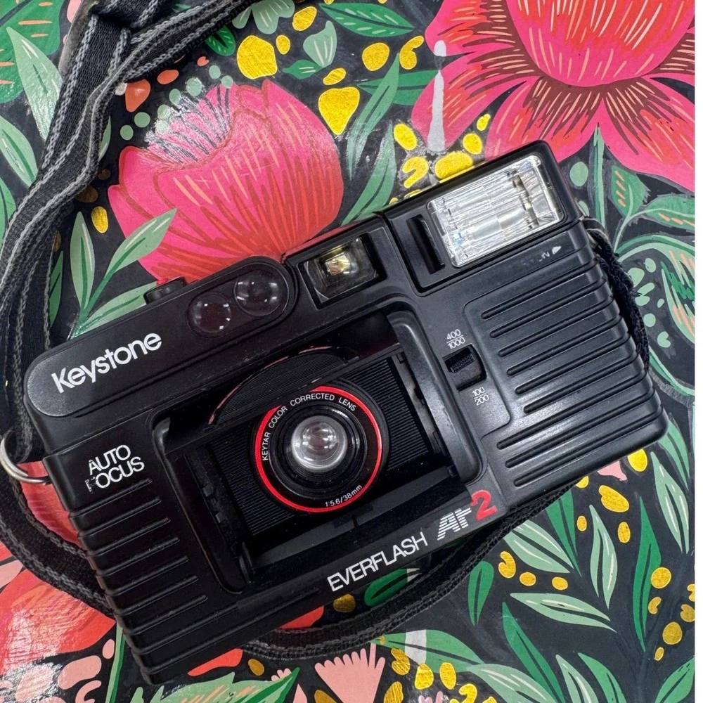 Keystone Everflash AF2 35mm Film Camera Auto Focus Keytar 38mm Lens Vintage